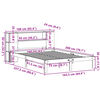 vidaXL Postel s knihovnou bez matrace bílá 160x200 cm masivní borovice