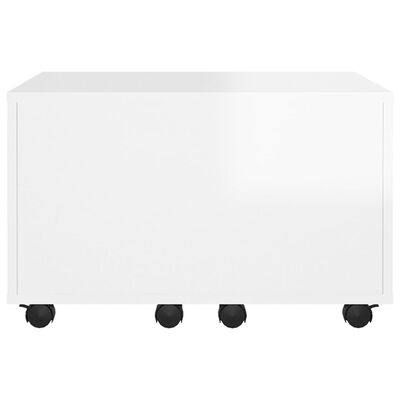 vidaXL Konferenční stolek bílý vysoký lesk 60 x 60 x 38 cm dřevotříska