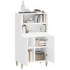 vidaXL Skř&iacute;ň highboard b&iacute;l&aacute; 60 x 36 x 110 cm kompozitn&iacute; dřevo
