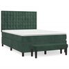 vidaXL Box spring postel s matrac&iacute; tmavě zelen&aacute; 140x190 cm samet