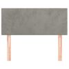 vidaXL Čelo postele světle šedé 80 x 5 x 78/88 cm samet