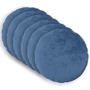 vidaXL Povlak na pol&scaron;t&aacute;ř 6 ks HEERLEN Světle modr&aacute; Průměr 30 cm Flanel