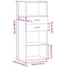 vidaXL Skř&iacute;ň highboard kouřov&yacute; dub 50 x 42,5 x 124 cm kompozitn&iacute; dřevo