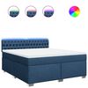 vidaXL Box spring postel s matrac&iacute; modr&aacute; 180x200 cm textil