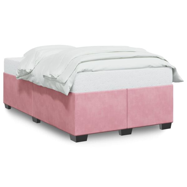 vidaXL R&aacute;m postele růžov&yacute; 120 x 200 cm samet