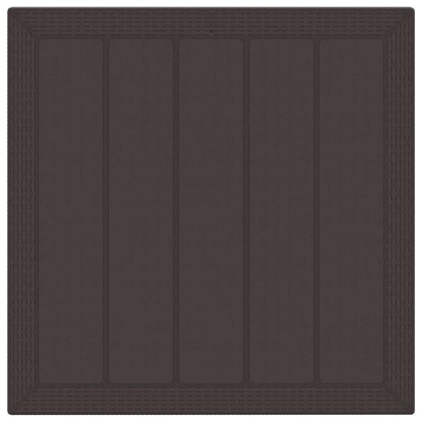 vidaXL Zahradn&iacute; j&iacute;deln&iacute; souprava 3 pcs Hněd&aacute; Polypropylen