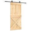 vidaXL Posuvn&eacute; dveře Přirozen&aacute; a čern&aacute; 95 x 210 cm