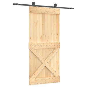 vidaXL Posuvn&eacute; dveře Přirozen&aacute; a čern&aacute; 95 x 210 cm