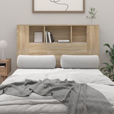 vidaXL Čelo postele s úložným prostorem bílé sonoma 120x18,5x104,5 cm