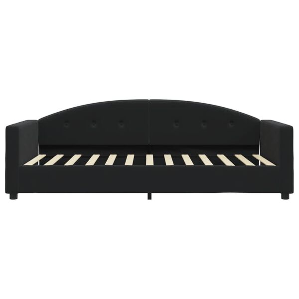 vidaXL V&aacute;lenda s matrac&iacute; čern&aacute; 90 x 200 cm samet