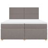 vidaXL Box spring postel s matrac&iacute; taupe 200x200 cm textil