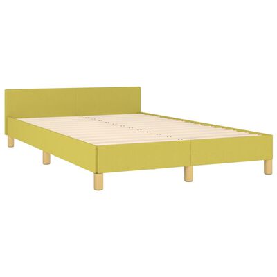 vidaXL Rám postele s čelem zelený 120x200 cm textil