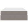 vidaXL Postel s &uacute;ložn&yacute;m prostorem a matrac&iacute; Taupe 120 x 190 cm