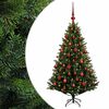 vidaXL Uměl&yacute; v&aacute;nočn&iacute; stromek s baňkami 120 cm 150 LED Tepl&aacute; b&iacute;l&aacute;
