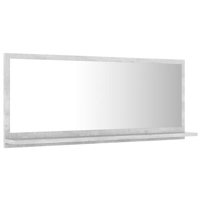 vidaXL Koupelnové zrcadlo betonově šedé 90 x 10,5 x 37 cm dřevotříska