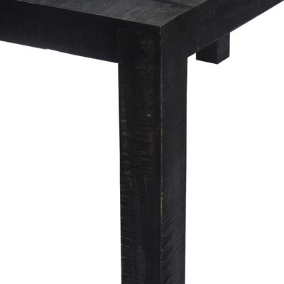 vidaXL Jídelní stůl černý 118 x 60 x 76 cm masivní mangovníkové dřevo