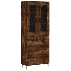 vidaXL Skř&iacute;ň highboard kouřov&yacute; dub 69,5 x 34 x 180 cm kompozitn&iacute; dřevo