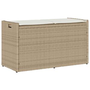vidaXL Venkovn&iacute; lavice s pol&scaron;t&aacute;řem b&eacute;žov&aacute; 100 cm Poly ratan