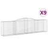 vidaXL Klenut&eacute; gabionov&eacute; ko&scaron;e 9 ks 400x50x100/120cm pozinkovan&eacute; železo