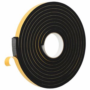 vidaXL Samolepic&iacute; pěnov&aacute; p&aacute;ska 10 pcs Čern&aacute; 20mm x 5m Pěna CR