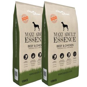 vidaXL Granule pro psy Maxi Adult Essence Beef & Chicken, 2 ks, 30 kg
