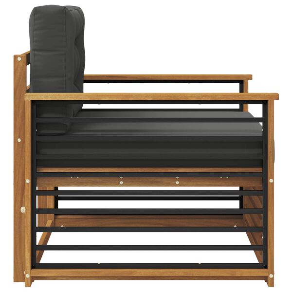 vidaXL Venkovn&iacute; pohovkov&aacute; souprava Masivn&iacute; ak&aacute;ciov&eacute; dřevo a polyester