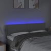 vidaXL Čelo postele s LED světle &scaron;ed&eacute; 144 x 5 x 78/88 cm textil