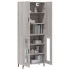 vidaXL Skř&iacute;ň highboard &scaron;ed&aacute; sonoma 69,5 x 34 x 180 cm kompozitn&iacute; dřevo