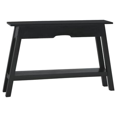 vidaXL Konzolový stolek černý 110x30x75 cm masivní mahagonové dřevo