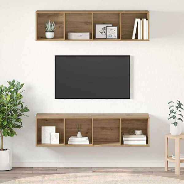 vidaXL Sestava TV skř&iacute;něk 2 pcs Artisanov&yacute; dub 37 x 37 x 142,5 cm