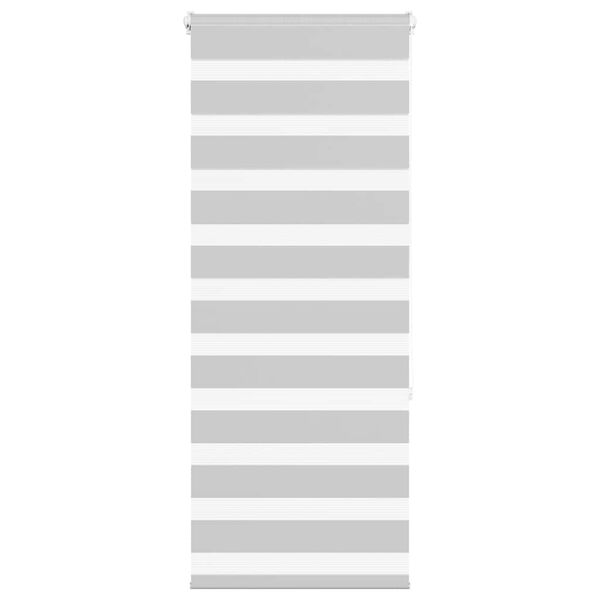vidaXL Zebra roleta světle &scaron;ed&aacute; 55x150 cm &scaron;&iacute;řka l&aacute;tky 50,9cm polyester