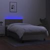 vidaXL Box spring postel s matrac&iacute; a LED taupe 100x200 cm textil
