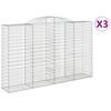 vidaXL Klenut&eacute; gabionov&eacute; ko&scaron;e 3 ks 300x50x180/200cm pozinkovan&eacute; železo
