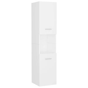 vidaXL Koupelnov&aacute; skř&iacute;ňka b&iacute;l&aacute; 30 x 30 x 130 cm kompozitn&iacute; dřevo