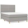 vidaXL Box spring postel s matrac&iacute; světle &scaron;ed&aacute; 140 x 190 cm textil