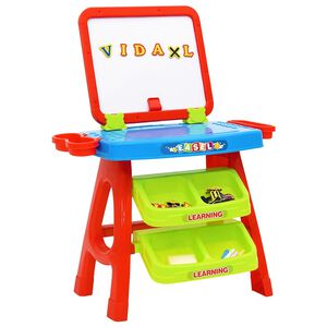 vidaXL Dětsk&aacute; edukačn&iacute; tabule se stolkem 3 v 1