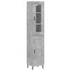 vidaXL Skř&iacute;ň highboard betonově &scaron;ed&aacute; 34,5x34x180 cm kompozitn&iacute; dřevo