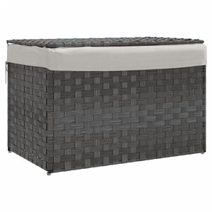 vidaXL Ko&scaron; na pr&aacute;dlo s v&iacute;kem &scaron;ed&yacute; 55,5 x 35 x 34 cm polyratan