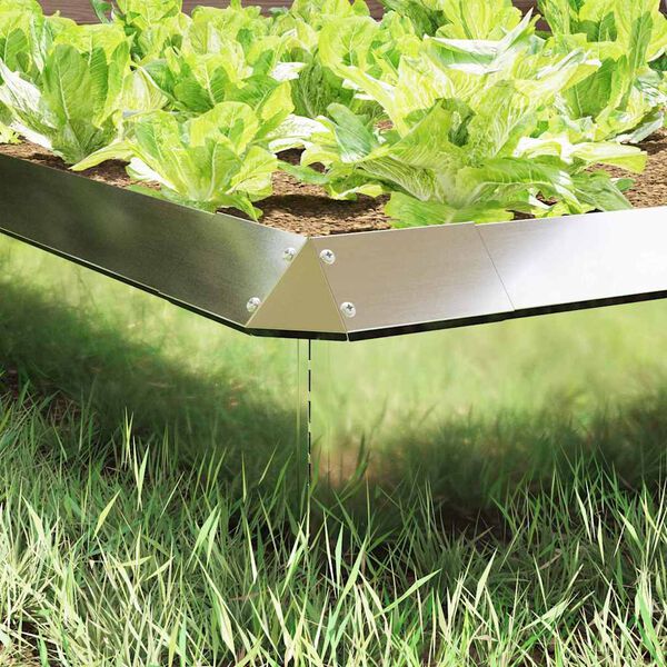 vidaXL Plaňka na &scaron;neky 4 pcs Stř&iacute;brn&aacute; 13,5 x 13,5 x 25 cm