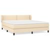 vidaXL Box spring postel s matrac&iacute; kr&eacute;mov&aacute; 180x200 cm textil