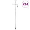 vidaXL Stanov&eacute; kol&iacute;ky 24 ks 19,5 cm 8 mm pozinkovan&aacute; ocel