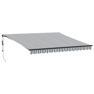 vidaXL Automatick&aacute; zatahovac&iacute; mark&yacute;za s LED antracit a b&iacute;l&aacute; 400x350 cm