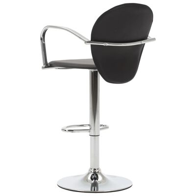 vidaXL Barové stoličky s područkami 2 ks černé umělá kůže