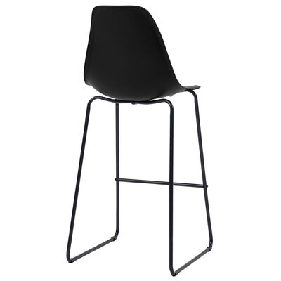vidaXL Barové židle 4 ks černé plast