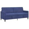 vidaXL Sofa s &uacute;ložn&yacute;m prostorem Policov&aacute; modr&aacute; 192 x 78 x 87 cm