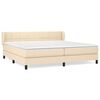 vidaXL Box spring postel s matrac&iacute; kr&eacute;mov&aacute; 200x200 cm textil