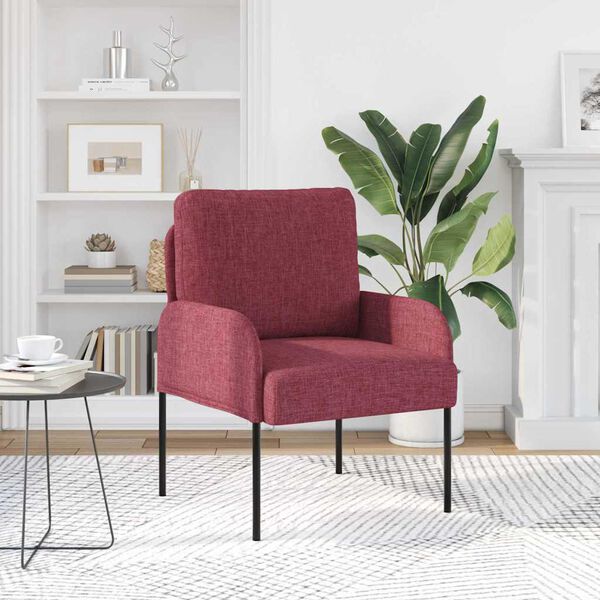 vidaXL Pohovky s pol&scaron;t&aacute;řem 55cm V&iacute;no Červen&eacute; Překližka