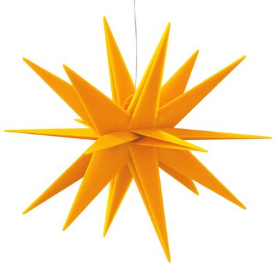 vidaXL Svítící vánoční hvězda s LED skládací žlutá 43 cm