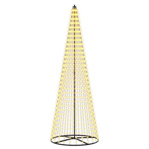 vidaXL LED v&aacute;nočn&iacute; strom 285 cm 744 LED Tepl&aacute; b&iacute;l&aacute; Železo Čern&aacute;