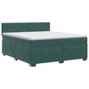vidaXL Postel boxspring s matrac&iacute; Tmavě zelen&aacute; 160 x 200 cm Samet
